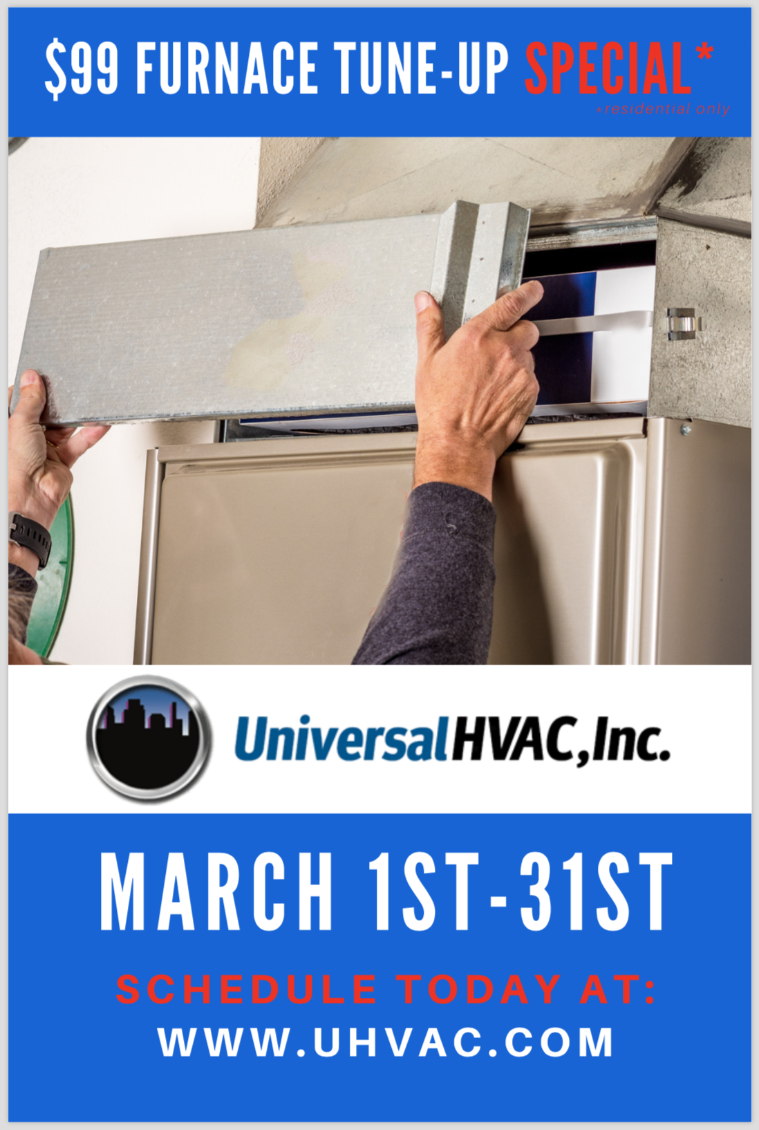 Residential Furnace Tune-Up Special For Damascus, Boring, Gresham & Sandy Or