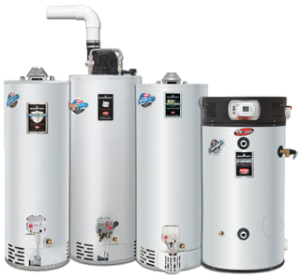 Several different kinds of water heater available from Universal HVAC